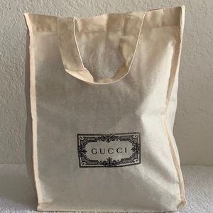 Gucci canvas reusable small shopping bag